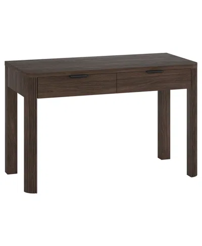 Hudson & Canal Lonsdale 48'' Wood Wide Rectangular Desk In Brown