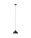 Hudson & Canal Mackenzie 10.75" Metal Shade Wide Pendant In Blackened Bronze