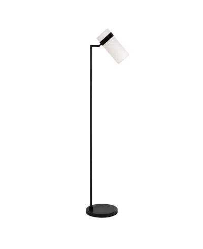 Hudson & Canal Marsden 60" Linen Shade Tall Floor Lamp In Blackened Bronze