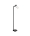 Hudson & Canal Marsden 60" Linen Shade Tall Floor Lamp In Blackened Bronze