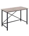Hudson & Canal Martina Desk, 47.5" X 22" In Black,gray Oak