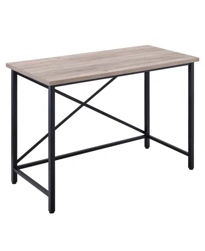 Hudson & Canal Martina Desk, 47.5" X 22" In Black,gray Oak