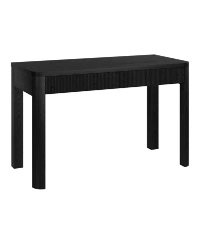 Hudson & Canal Mendoza 48" Wood Wide Rectangular Desk In Black