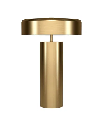 Hudson & Canal Nash 23.75" Metal Table Lamp With Metal Shade In Brass