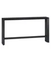 Hudson & Canal Osman 55" Wood Wide Rectangular Console Table In Black