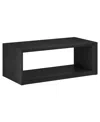 Hudson & Canal Osmond 48" Wide Rectangular Coffee Table In Black Grain