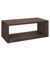 Hudson & Canal Osmond 48" Wide Rectangular Coffee Table In Alder Brown In Alder Brown