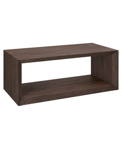 Hudson & Canal Osmond 48" Wide Rectangular Coffee Table In Alder Brown