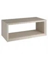 Hudson & Canal Osmond 48" Wide Rectangular Coffee Table In Alder White In Alder White