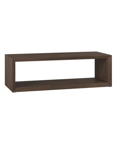 Hudson & Canal Osmond 58" Wide Rectangular Coffee Table In Alder Brown