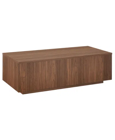 Hudson & Canal Paxton 48" Wide Rectangular Coffee Table In Satin Walnut