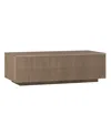 Hudson & Canal Reyes 48" Wide Rectangular Fluted Coffee Table In Brown
