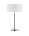 Hudson & Canal Simone 25" Tall 2-light Table Lamp With Fabric Shade In Cool Grey,nickel