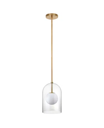 Hudson & Canal Sondre 7.88" Metal Ide Double Layer Pendant In Gold