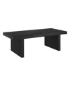 Hudson & Canal Soren 48" Wide Rectangular Fluted Coffee Table In Black