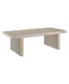 Hudson & Canal Soren 48" Wide Rectangular Fluted Coffee Table In Neutral