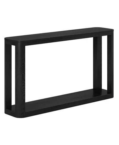 Hudson & Canal Stellan 52" Wood Wide Rectangular Console Table In Black Grain