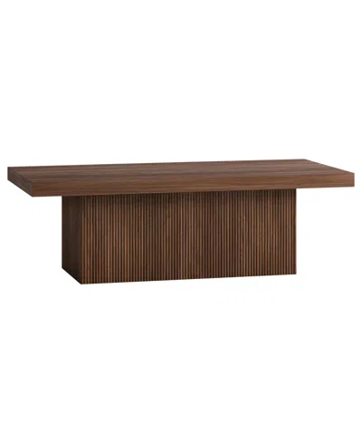 Hudson & Canal Torren 48" Wide Rectangular Fluted Coffee Table