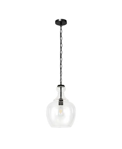 Hudson & Canal Verona 11" Wide Metal Pendant In Brown