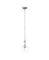Hudson & Canal Verona 7" Glass Shade Wide Pendant In Brushed Nickel