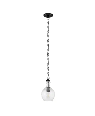 Hudson & Canal Verona 7" Wide Metal Pendant In Brown