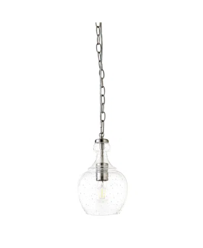 Hudson & Canal Verona 7" Wide Pendant With Glass Shade In Brushed Nickel
