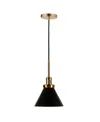 Hudson & Canal Zeno 8.5" Wide Pendant With Metal Shade In Blackened Bronze