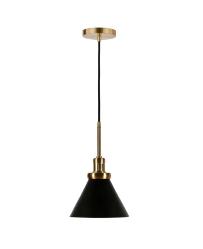 Hudson & Canal Zeno 8.5" Wide Pendant With Metal Shade In Blackened Bronze