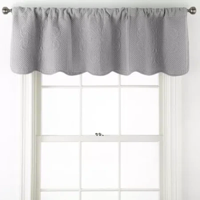 Hudson & Main Audrey Rod Pocket Valance In Gray