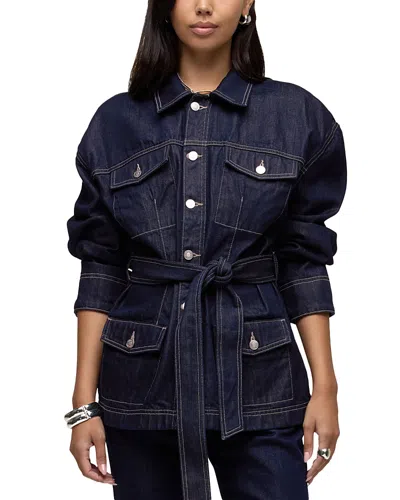 Hudson Anya Belted Denim Jacket In Blue