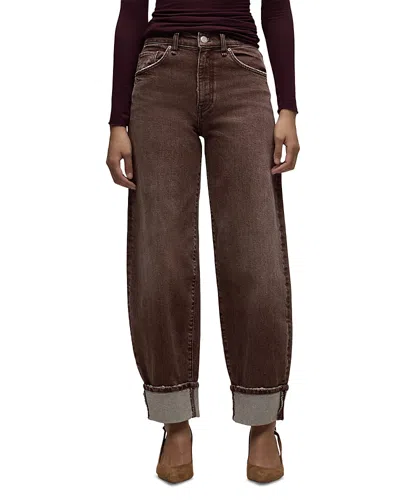 Hudson Aria High Rise Soft Curve Jeans In Walnut In Yellow