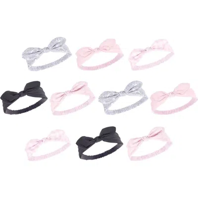 Hudson Baby 10pk Knotted Jersey Headbands In Pattern
