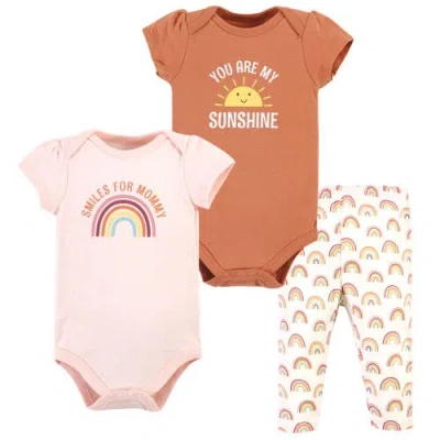 Hudson Baby 2 Bodysuits And Pant In Multi