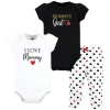 Hudson Baby 2 Bodysuits And Pant In Black