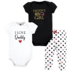 Hudson Baby 2 Bodysuits And Pant In Black