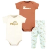 Hudson Baby 2 Bodysuits And Pant In Brown