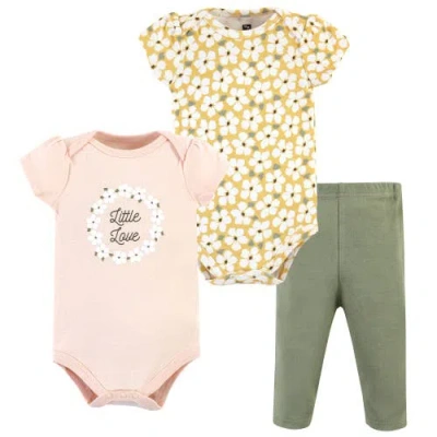 Hudson Baby 2 Bodysuits And Pant In Green