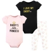 Hudson Baby 2 Bodysuits And Pant In Pink