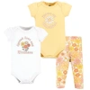 Hudson Baby 2 Bodysuits And Pant In Yellow