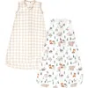 Hudson Baby 2pk Interlock Sleeping Bag In Multi