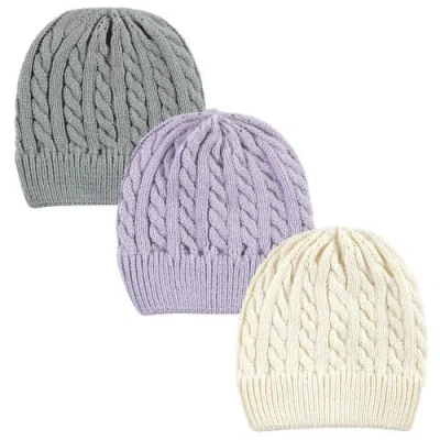 Hudson Baby Kids'  3pk Knitted Hats In Multi