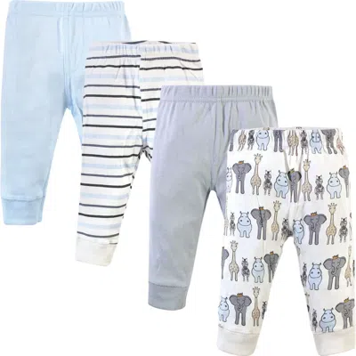 Hudson Baby 4-pack Pants Bottoms Set In Blue