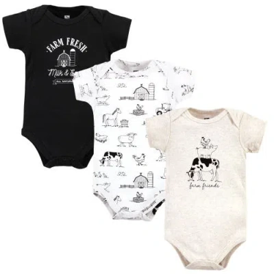 Hudson Baby Kids'  All-season Cotton One-piece Garment Set Of 3 In Animal Print