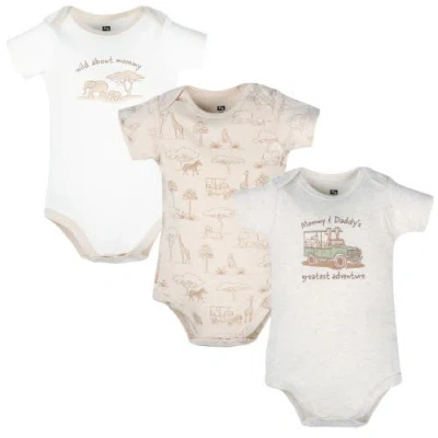 Hudson Baby Kids'  All-season Cotton One-piece Garment Set Of 3 In Multi