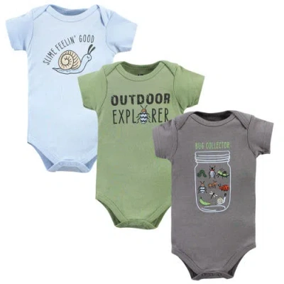 Hudson Baby Kids'  All-season Cotton One-piece Garment Set Of 3 In Yellow