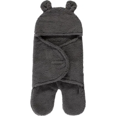 Hudson Baby Animal Fluffy Baby Outdoor Stroller Sack Wrap In Gray
