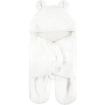 Hudson Baby Animal Fluffy Baby Outdoor Stroller Sack Wrap In White