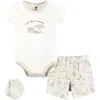 Hudson Baby Bodysuit, Short And Sock In Multi