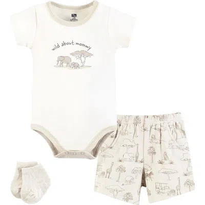 Hudson Baby Bodysuit, Short And Sock In Multi