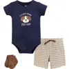 Hudson Baby Bodysuit, Short And Sock In Multi